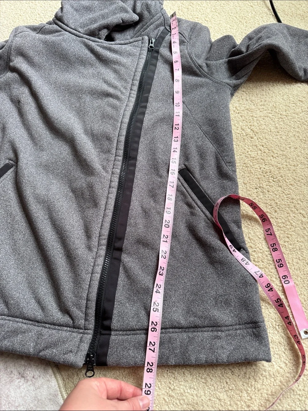 Lululemon Women’s Gray Asymmetrical Zip Jacket size 8